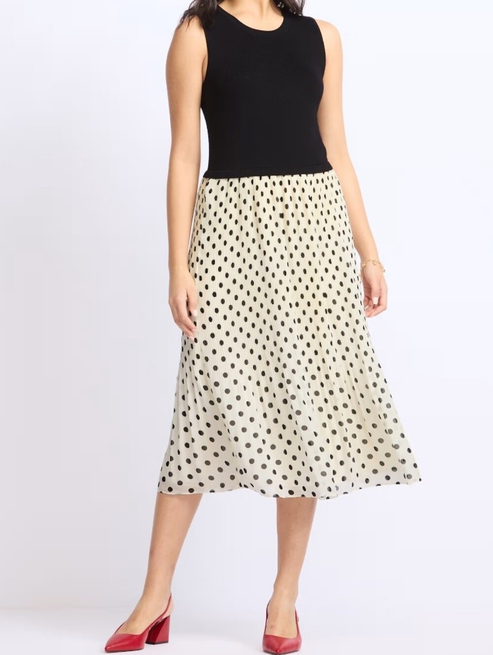 Les Serein Ravenna Mixed-media Dress, Size M